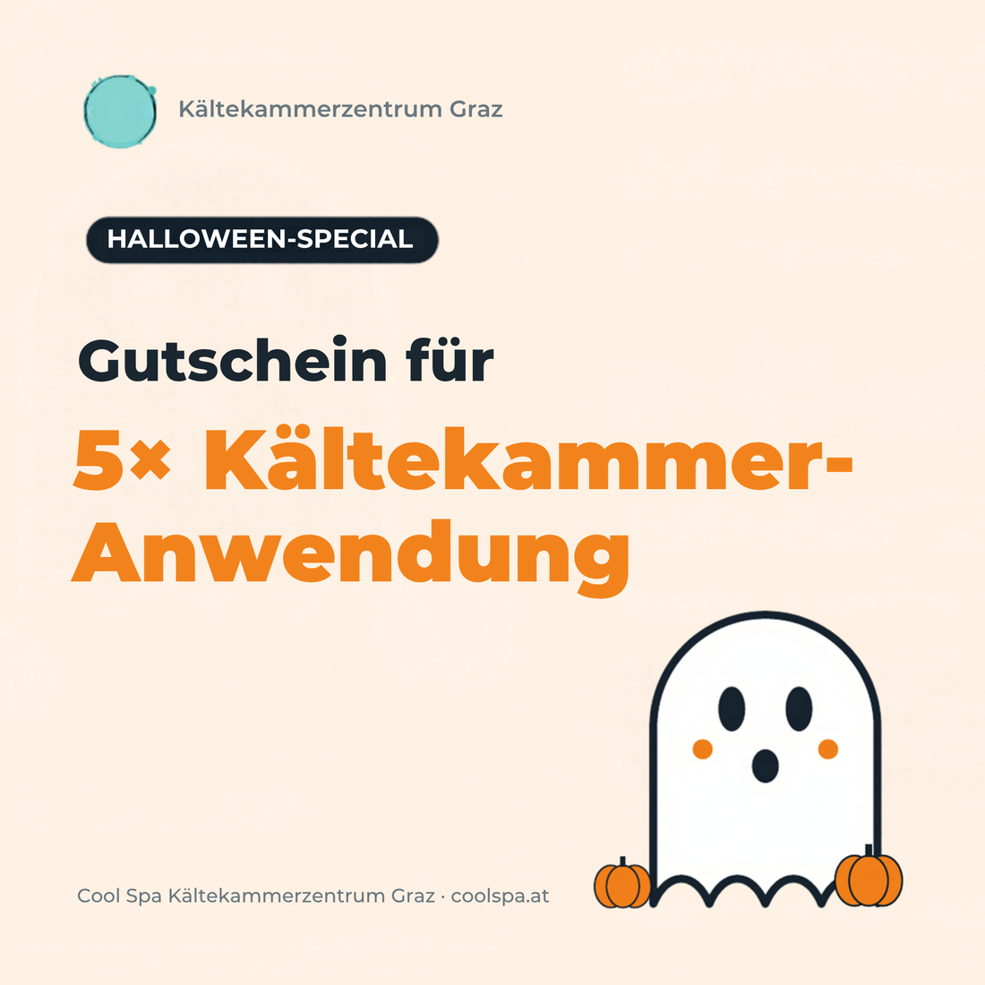 Halloween-Special – 5er-Block Kältekammer bei Cool Spa Graz